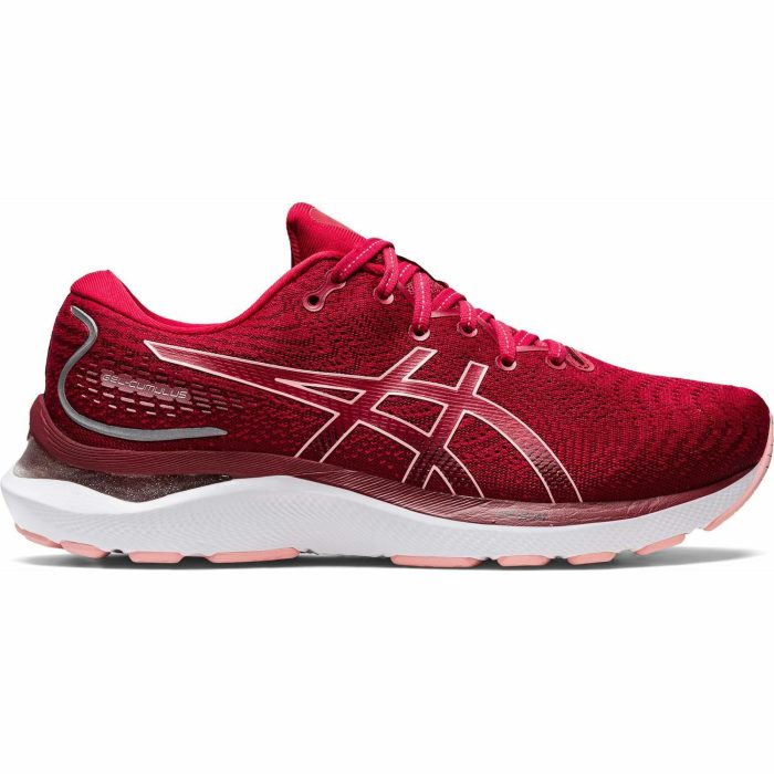 asics gel cumulus 24 womens running shoes red 37451214029008