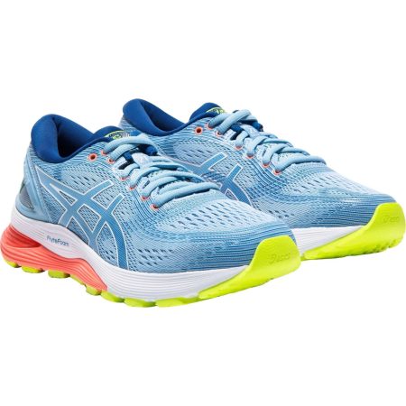 asics gel nimbus 21 womens running shoes blue 28507233583312