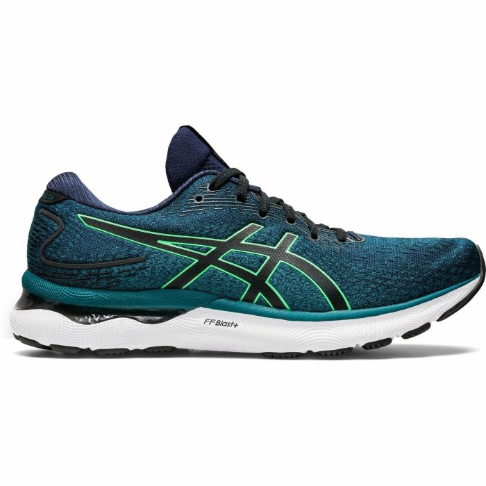 asics gel nimbus 24 mens running shoes green 37465986629840