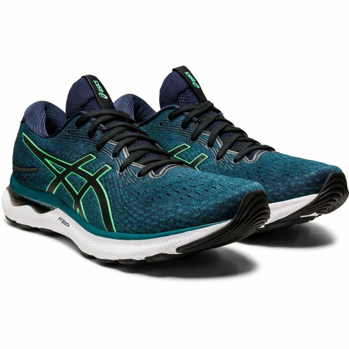 asics gel nimbus 24 mens running shoes green 37465986728144