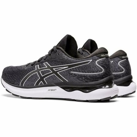 asics gel nimbus 24 wide fit 2e mens running shoes black 29628581380304