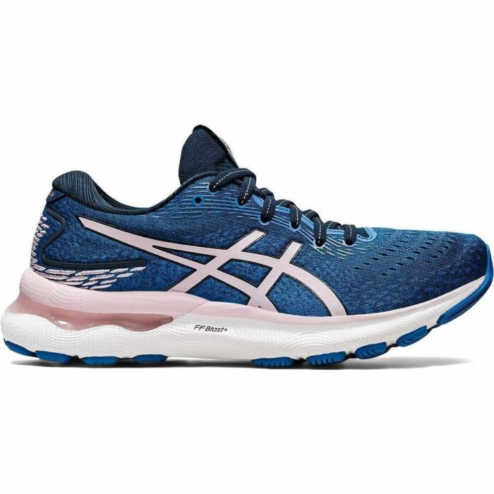 asics gel nimbus 24 womens running shoes blue 29629207380176