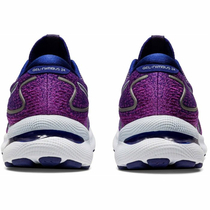 asics gel nimbus 24 womens running shoes purple 37451077746896