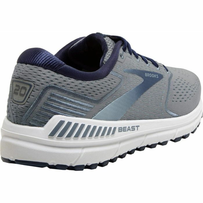 brooks beast 20 wide fit mens running shoes grey 30195605536976