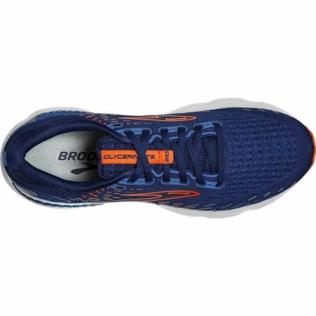 brooks glycerin gts 20 mens running shoes blue 29684974158032