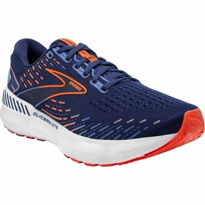 brooks glycerin gts 20 mens running shoes blue 29684987822288