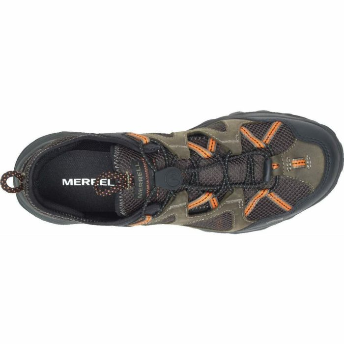 merrell speed strike leather sieve mens sandals green 30390240280784