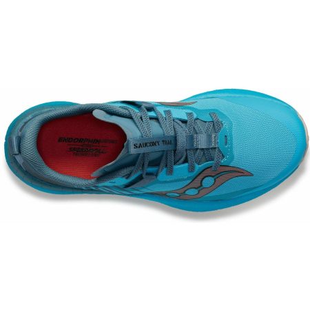 saucony endorphin edge womens trail running shoes blue 37223106347216