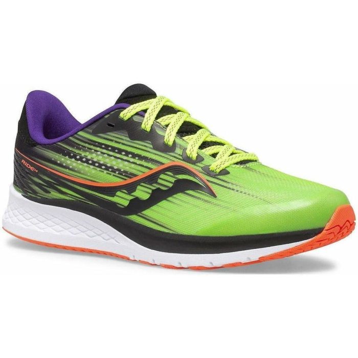 saucony ride 14 junior running shoes green 29669081940176