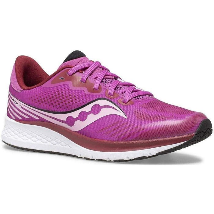 saucony ride 14 junior running shoes pink 29210479427792